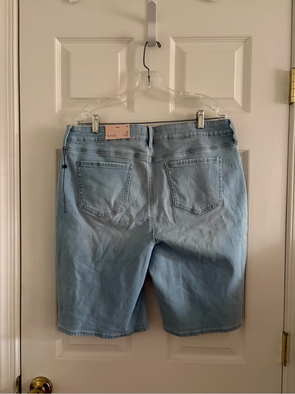 NYDJ Briella Light Wash Denim Bermuda Shorts - Picture 7 of 8